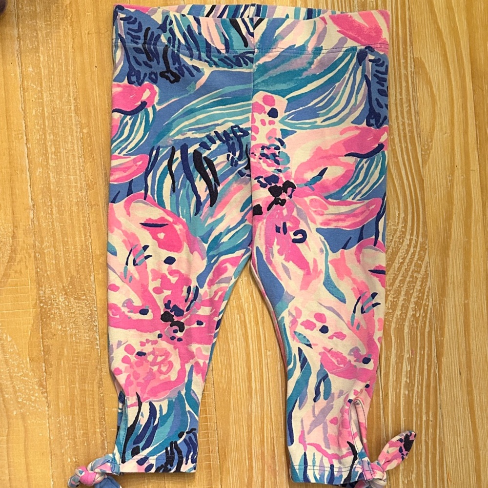 Lilly Pulitzer Pink and Blue Floral Leggings